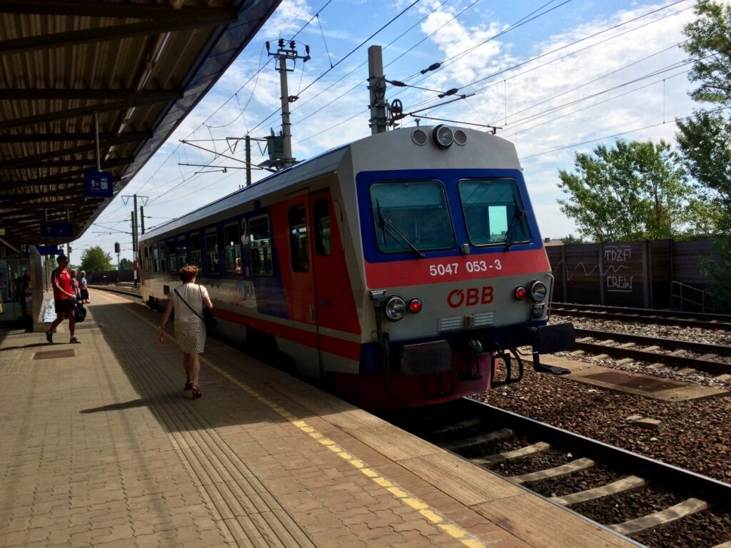 The Train to Marchegg at Simmering Station