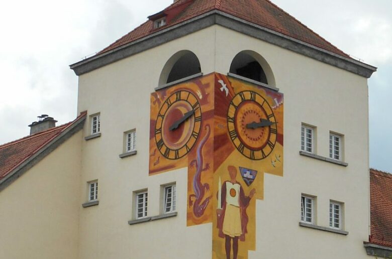 Wieselburg Rathaus clock, Lower Austria