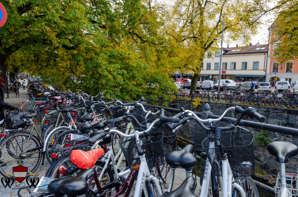 Bikes on the Fyrisån river, Uppsala