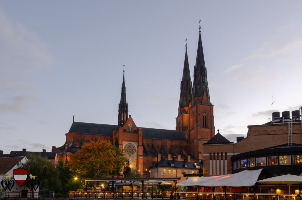 Uppsala Catherdral at dusk 